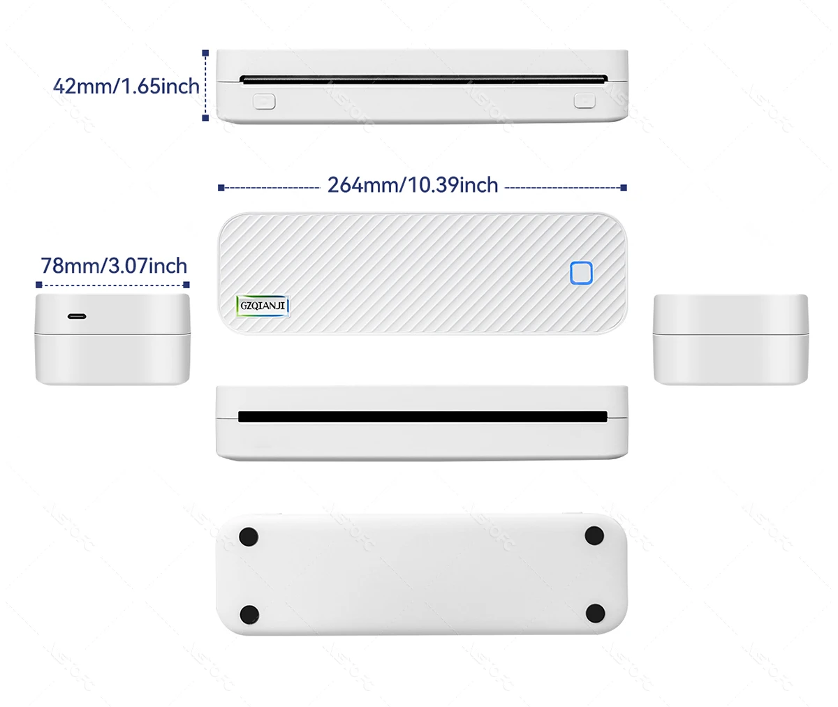 Portable A4 Thermal Printer Bluetooth Photos PDF Document Printing Machine Folded Rolls Paper For Office Work Home School Travel 13 kf Sf08ac011da674e0fa6c663adb2764129e