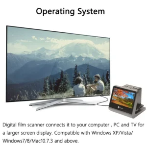 48MP 7 inch LCD Film Slide Scanner Converter Photo Digital Image Viewer Built-in 16GB Memory For 135 Film/126KPK