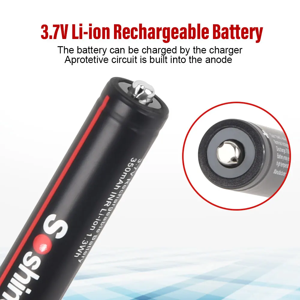 Soshine 3.7V 350mAh 10440 Lithium Batteries AAA 10440 Li-ion Rechargeable Battery 350mAh Battery for Recorder Game Console Toy