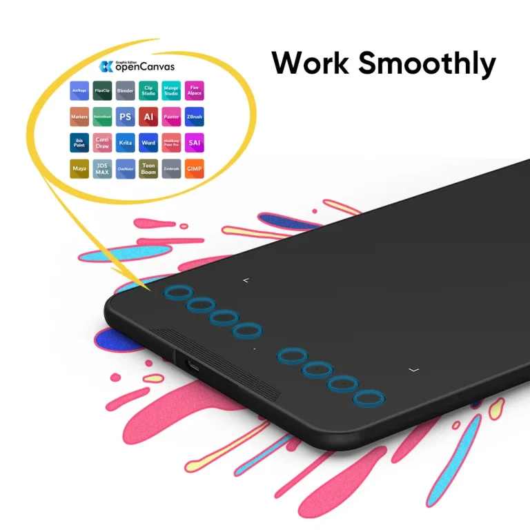 Drawing Tablet XPPen Pen Tablet Deco Mini7V2 with Tilt Function 8 Keys 16384 Levels Graphics Tablet for Android Mac Windows