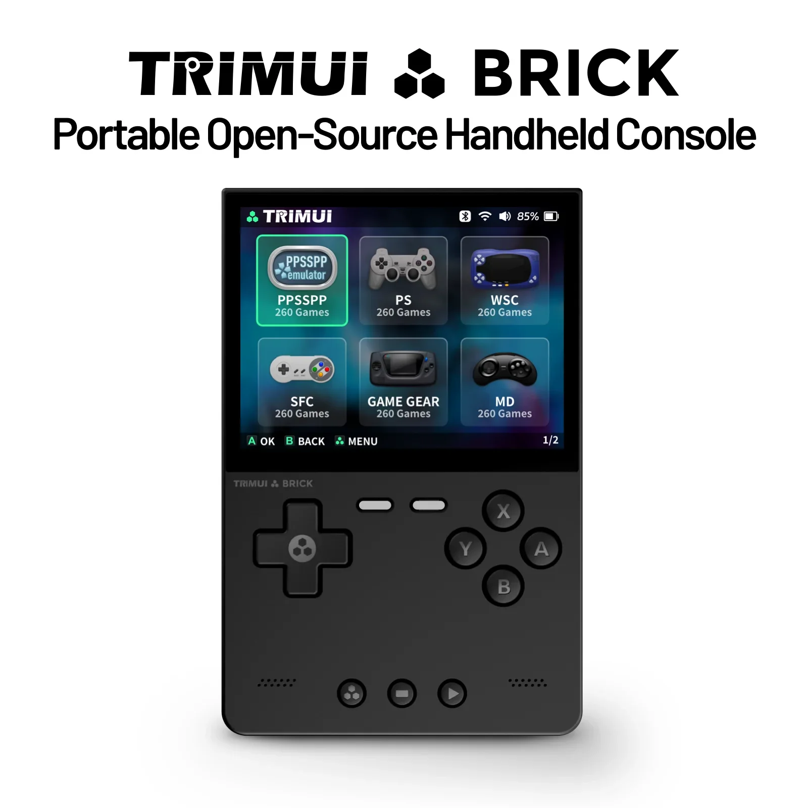 TRIMUI BRICK Handheld Game Console 3.2'' IPS Screen Linux System Trimui UI Metal Back Panel Key LED Lighting Free Keycap Gifts 7 kf Sf84a0aabc0444311a287d981cb961910n