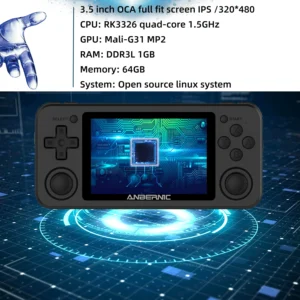 ANBERNIC RG351P Retro Handheld Game Console 3.5'' IPS Screen RK3326 3500mAh Openlinux Portable Gaming Player Built-in 2500 Games