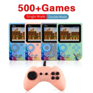 G5S 2.4 Inch Mini Video Game Console Portable Retro TV Handheld Game Player Built-in 500 Games AV Output Support 2 Player