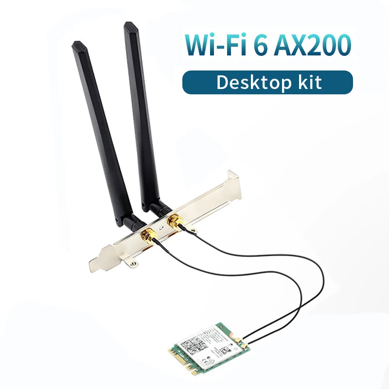 kf-Sfafa7d2ef43b4b06ba365b4c1bcfb6595 WiFi 6 Dual band 3000Mbps AX200 Card M.2 Desktop Kit 2.4G/5G Bluetooth 5.2 802.11ax AX200NGW Wireless Adapter