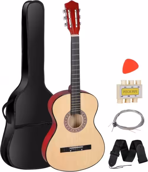 38-Inch Acoustic Guitar Kit with Gig Bag, Strap, Strings & Picks