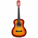 1.1 Melodisk 34'' akustisk gitar for barn med veske og stemmeapparat – trebasert 6-strengers gitar for nybegynnere i alderen 5–10 år, Sunburst