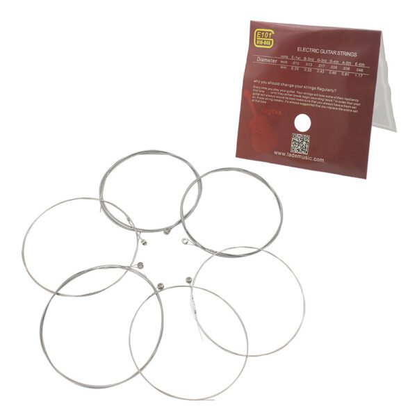 Elektrisk gitarstrenger – 10-46 nikkelbelagt for rock, jazz og øving E101