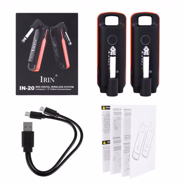 IRIN IN-20 Wireless Guitar System 2.4GHz with USB-C Charging