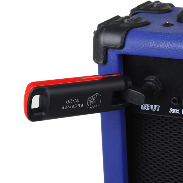 IRIN IN-20 Wireless Guitar Transmitter Receiver – 30m Range, 6.35mm Interface for Live Performance & Streaming