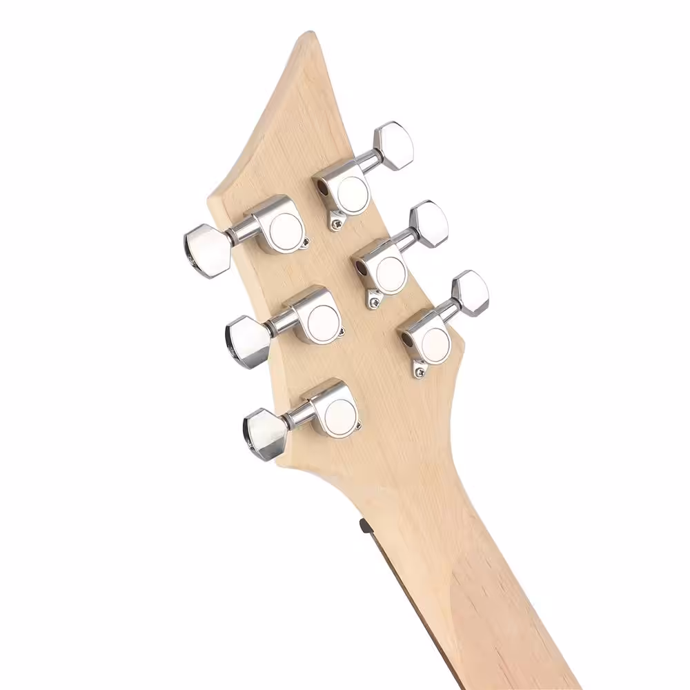 Flame-Shaped Electric Guitar with Rosewood Fingerboard & Tremolo
