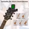 5 Clip-On Tuner for Guitar/Bass/Ukulele/Violin with LCD Display