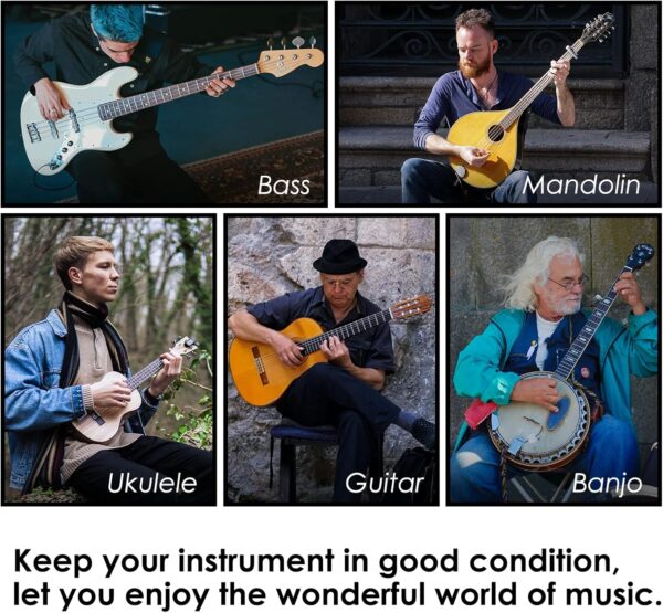 45 PCS Guitar Repair Tool Kit, Professional Setup & Maintenance Kit for Acoustic Electric Guitar Bass Ukulele Banjo