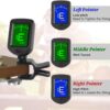 Clip On Guitar Tuner for Acoustic Electric Bass Ukulele Violin - High Accuracy Vibration Sensor with Chromatic Mode