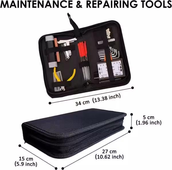 Balee 45-PCS Guitar Repair & Maintenance Tool Kit with Case