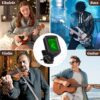 Clip On Guitar Tuner for Acoustic Electric Bass Ukulele Violin - High Accuracy Vibration Sensor with Chromatic Mode