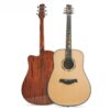 41" Solid Wood Dreadnought Acoustic Guitar – Solid Spruce Top with Rosewood Back & Sides, Professional Grade for Stage & Studio