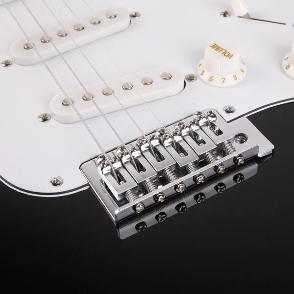 Black & White Rosewood Fingerboard Electric Guitar - Premium Tone & Style: Elevate Your Sound and Style Today!