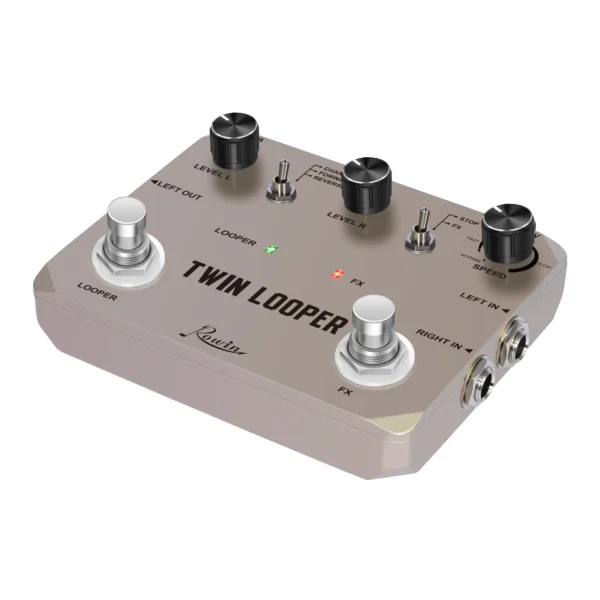 Rowin LTL-02 Twin Looper Pedal: 10-Minute Studio-Grade Looping with Unlimited Undo/Redo & 11 Premium Effects