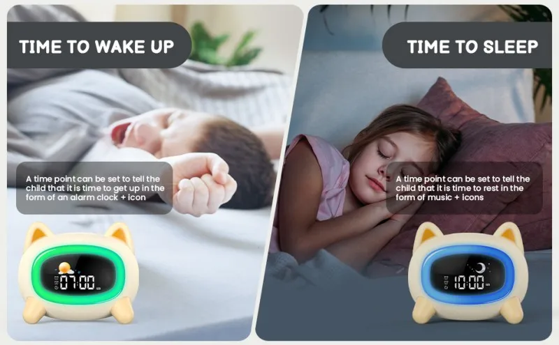 Sleep Training Alarm Clock for Kids: Wake-Up Sound Machine Birthday Gift for Boys and Girls 3 kf S1835ad62ff814e928aa1d77913dc30d8C