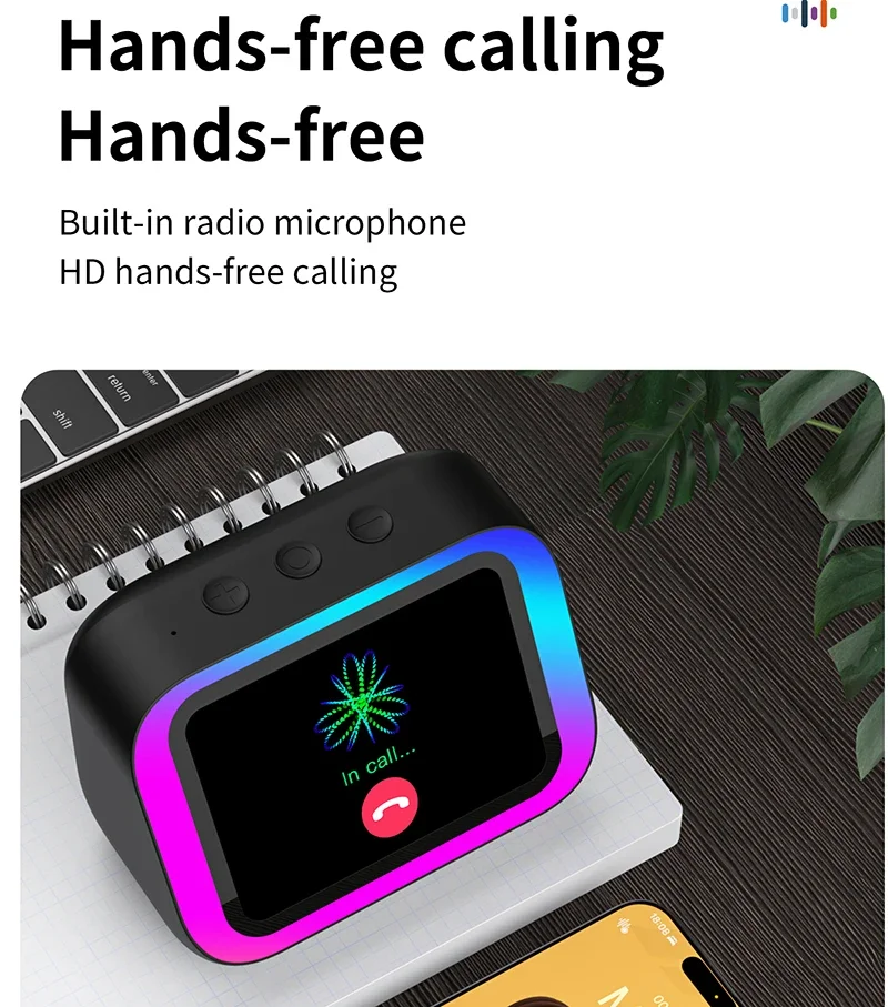 Smart Bluetooth Alarm Clock with Weather Display, Night Light, Music, Stories, and Photo Frame - Perfect Gift with Bluetooth APP 7 kf S27c3dcf6c090474cada5790d32915250V