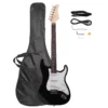 Black & White Rosewood Fingerboard Electric Guitar - Premium Tone & Style: Elevate Your Sound and Style Today!