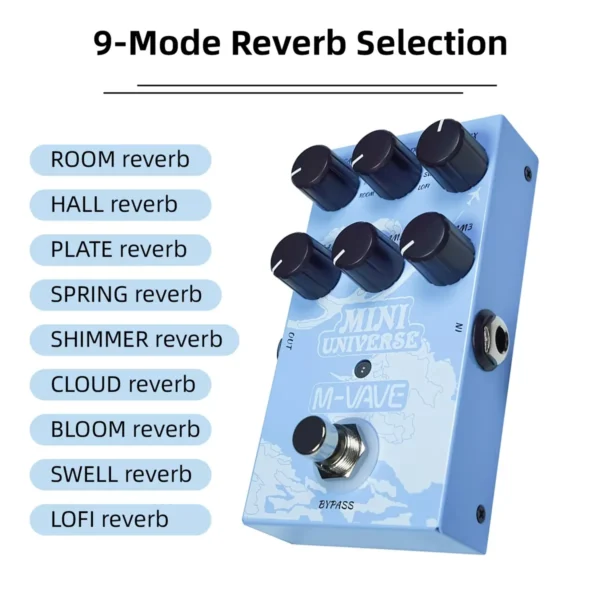 kf-S28b086461b234ac5b3de6b9910ce1e30l M-VAVE Mini Universe: 9 Modes & Room/Shimmer | Ultimate Live/Studio Reverb FX for Guitar/Bass