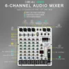 Professional 6-Channel DJ Audio Mixer with USB Interface, Bluetooth, 16 DSP Effects, 3-Band EQ, and Portable Design (ARMX-6)