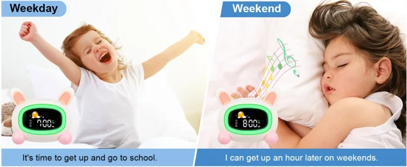 Sleep Training Alarm Clock for Kids: Wake-Up Sound Machine Birthday Gift for Boys and Girls 4 kf S39892ba9099b4e06a7692a160914b964L