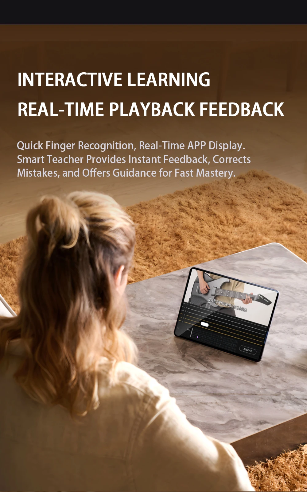 AeroBand Detachable Electric Guitar with Pain-Free Silicone Strings - 9 Sound Styles, Acoustic Bass Mic Port Included 12 kf S47f7dace7735490588453aba24aaaf92w