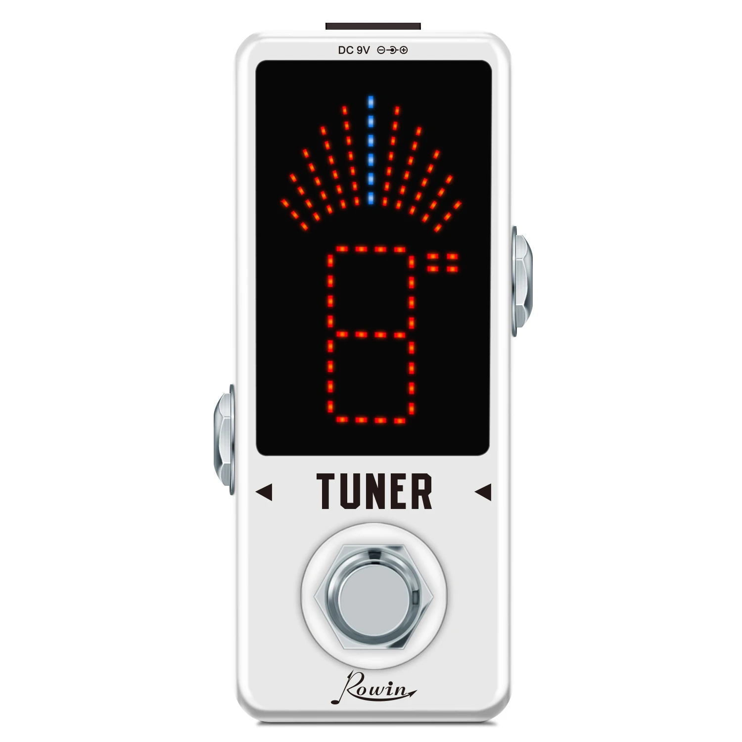 Rowin LT-910 Mini Chromatic Guitar Tuner with LED Display and True Bypass Pedal - Perfect Accessories for Electric Guitar and Bass 2 kf