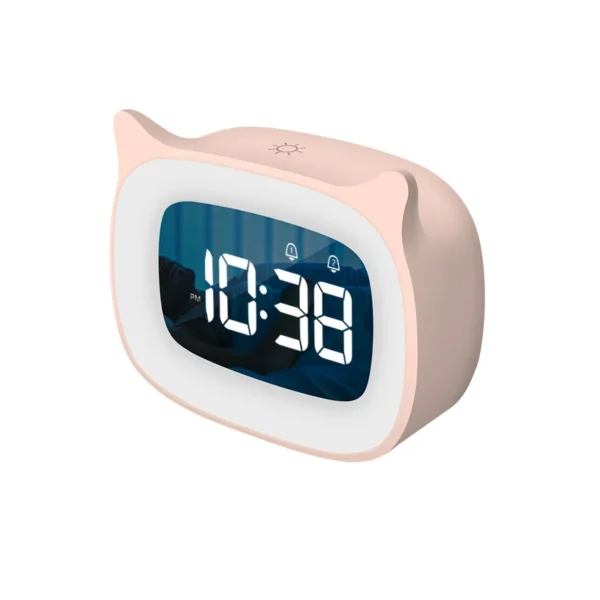kf-S59312ce3e0384dceae2eaccfbaf39b3f0 Music LED Digital Alarm Clock with Voice Control and Night Light: 1200mAh Battery Home Table Decoration Desktop Clock