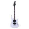 Novice Entry Level 170 Electric Guitar with HSH Pickup, Bag, Strap, Paddle, Rocker, Cable Wrench Tool - White