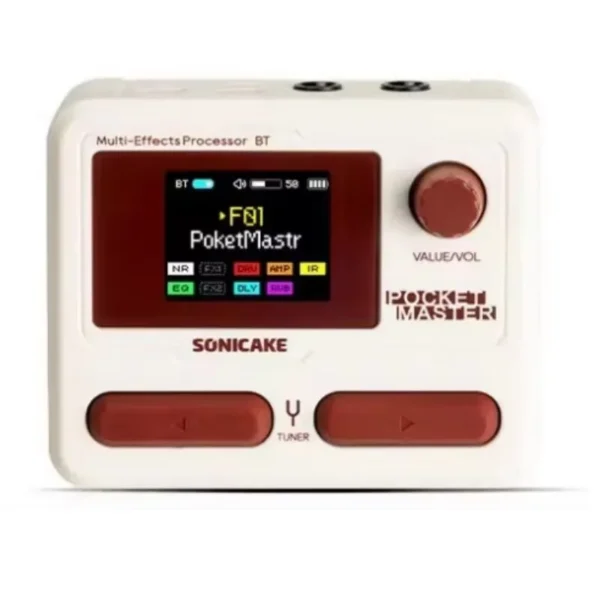 kf-S5ff8c777c77340f187edb254a2fe187fK SONICAKE Pocket Master Electric Guitar & Bass Amplifier with Customized 1.77 LCD Screen, Modeling IR Multi-Effect, OTG Looper & Gifts