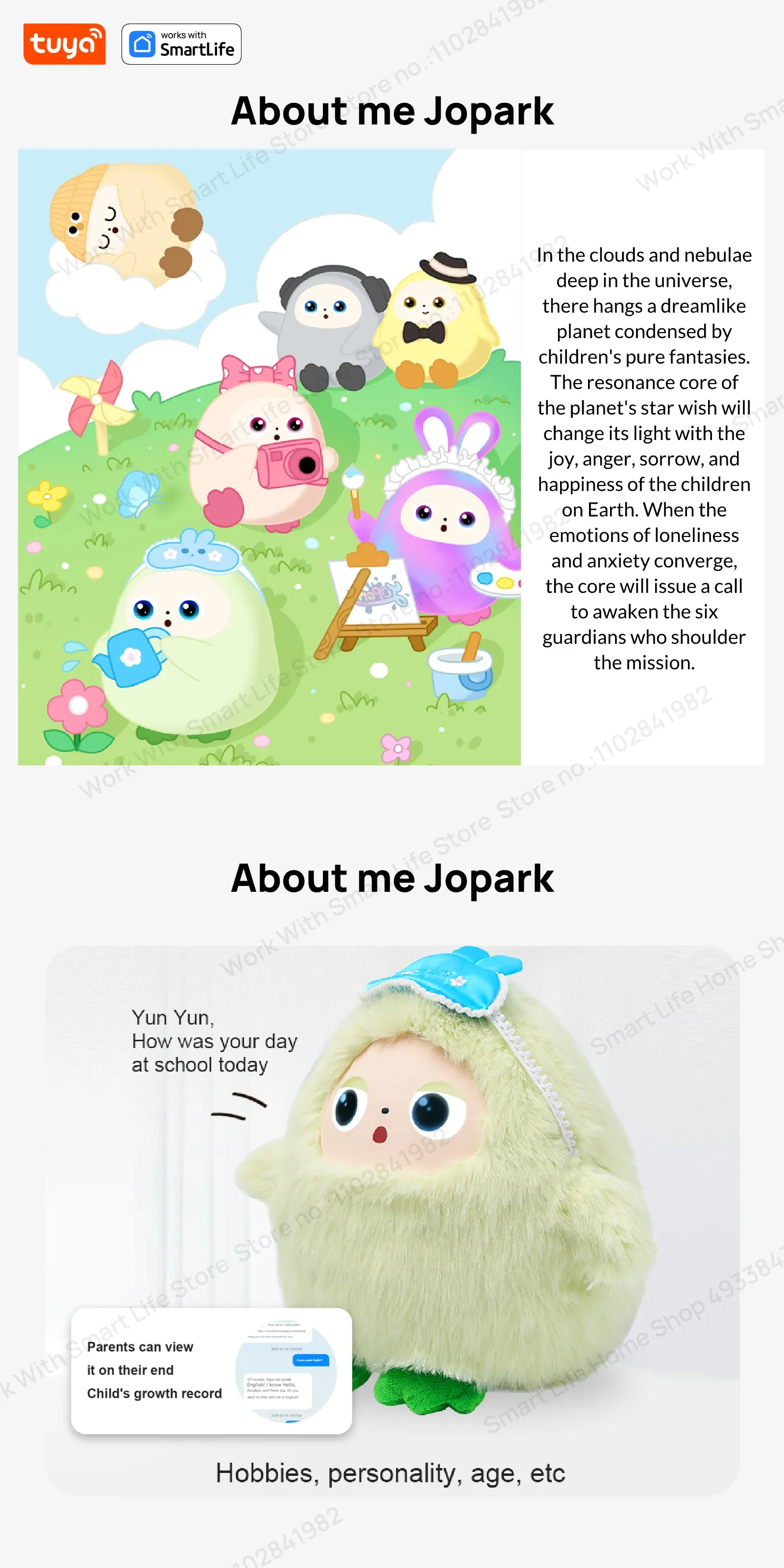 AI Smart Plush Toy with Voice & LED Eyes: Interactive Gift for Kids and Adults - Rechargeable E-Pet with Tuya App Fun Life Experience 7 kf S7453a2790ee34de48f8c0fab9229a814t