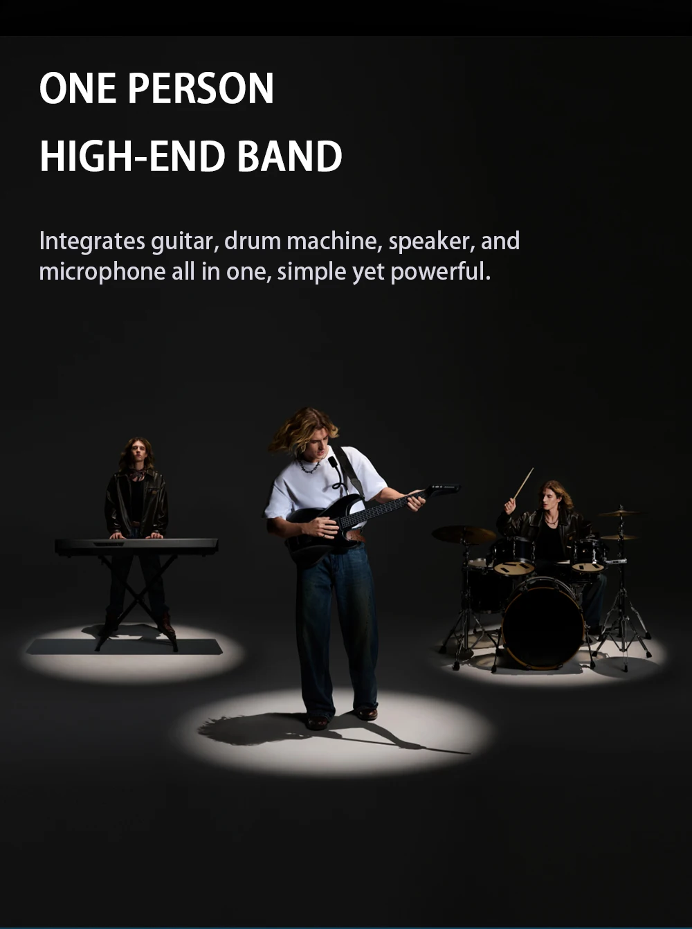 AeroBand Detachable Electric Guitar with Pain-Free Silicone Strings - 9 Sound Styles, Acoustic Bass Mic Port Included 15 kf S7d50a87e109344a38b4bb07730e9f756G