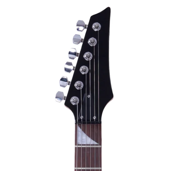 Novice Entry Level 170 Electric Guitar with HSH Pickup, Bag, Strap, Paddle, Rocker, Cable Wrench Tool - White