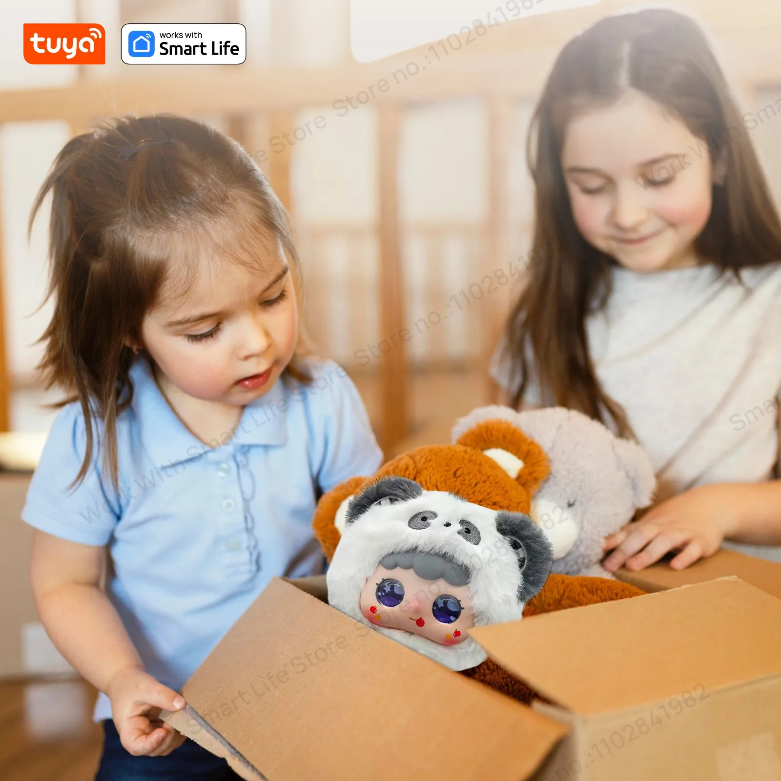 Tuya Smart AI Plush Robot with LED Eyes and Voice Control: Interactive Smart Toy for Kids, USB Rechargeable Companion Perfect for Home and Gift Giving 9 kf S8bb9c091d0424f70b1b1b9fe95a75ed8h