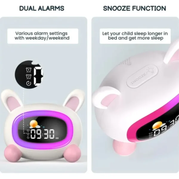 kf-S906bfbbfe50145ba93e48a13a27b8176I Sleep Training Alarm Clock for Kids: Wake-Up Sound Machine Birthday Gift for Boys and Girls