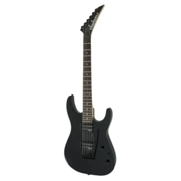 kf-Sa17b6eafcb3d4204a207877e1fa2f6d1C JS Series Dinky JS11 Black Electric Guitar with Amaranth Fingerboard - Durable Maple Neck, Rich Dark Finish for Rock Performers