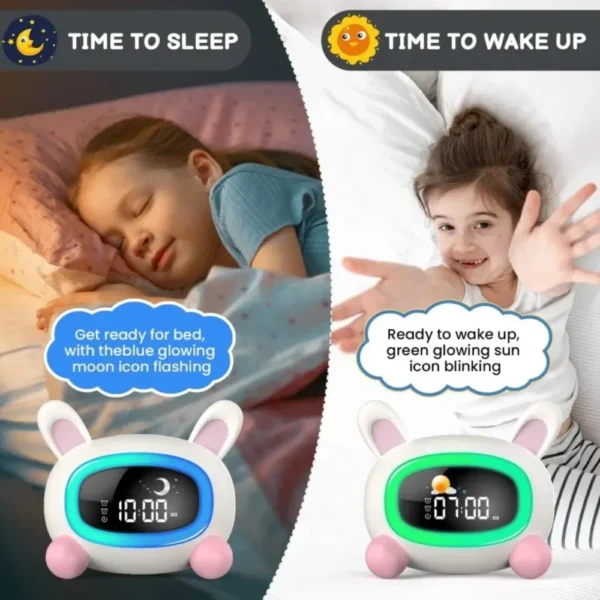 Sleep Training Alarm Clock for Kids: Wake-Up Sound Machine Birthday Gift for Boys and Girls