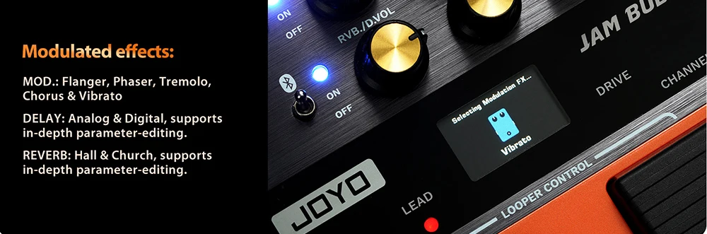 JOYO JAM BUDDY II 10W Electric Guitar Amp with 14 Amp Models & 9 Effects, Bluetooth & OTG Recording, Ultimate Multi-Effects Pedal Combo 7 kf Sa9472797ee4e490e9387514876a638388