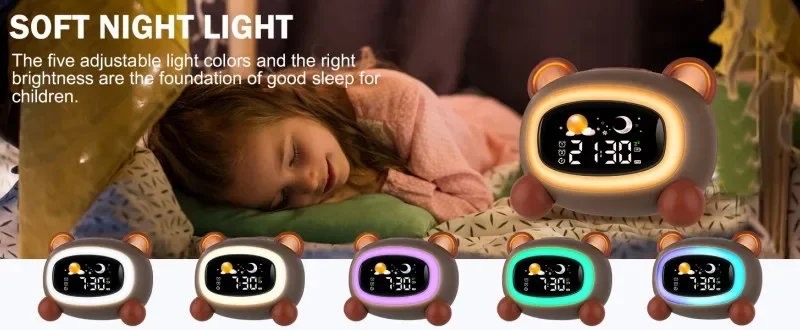 Sleep Training Alarm Clock for Kids: Wake-Up Sound Machine Birthday Gift for Boys and Girls 14 kf Saad90900e48945f8b621c4cb858b6d6fm