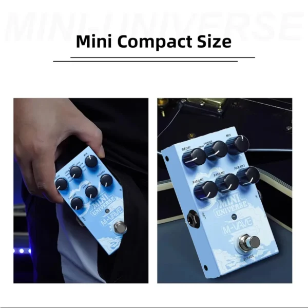 kf-Sb08f0d09258d4301b7cd46b24a1b4d24k M-VAVE Mini Universe: 9 Modes & Room/Shimmer | Ultimate Live/Studio Reverb FX for Guitar/Bass