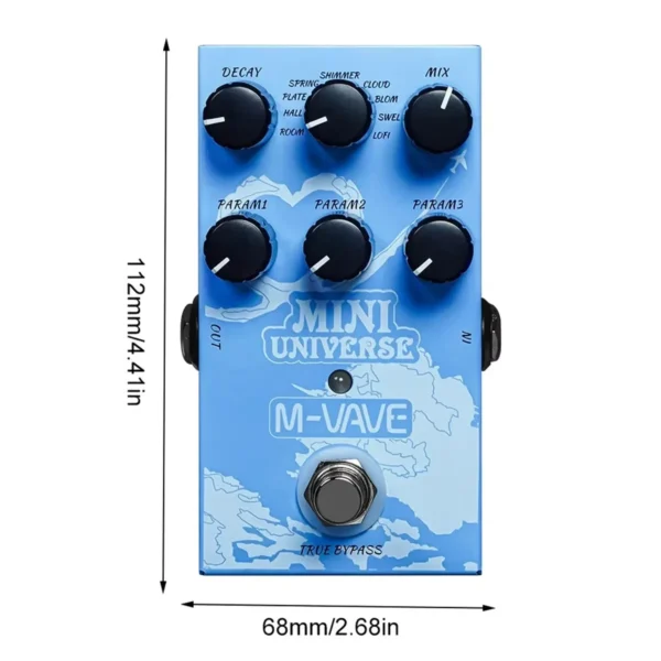 kf-Sc2ab8923493640e1832675b001932848Q M-VAVE Mini Universe: 9 Modes & Room/Shimmer | Ultimate Live/Studio Reverb FX for Guitar/Bass