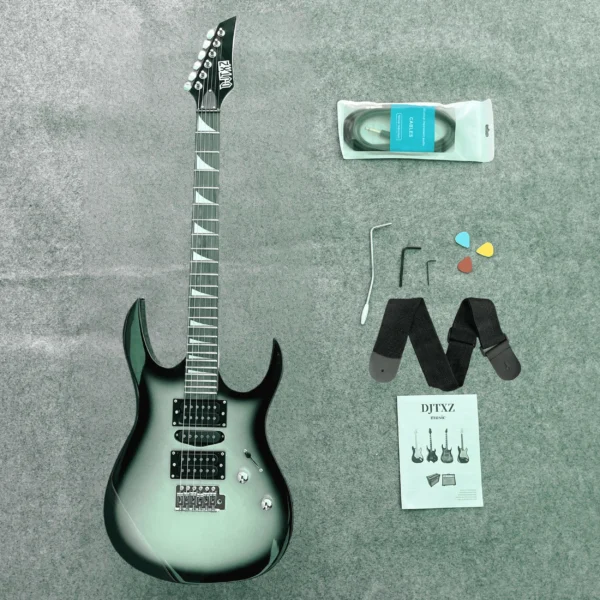 Classic Style 170 Electric Guitar with Black Circle Silver Finish for Professional Performance and Practice