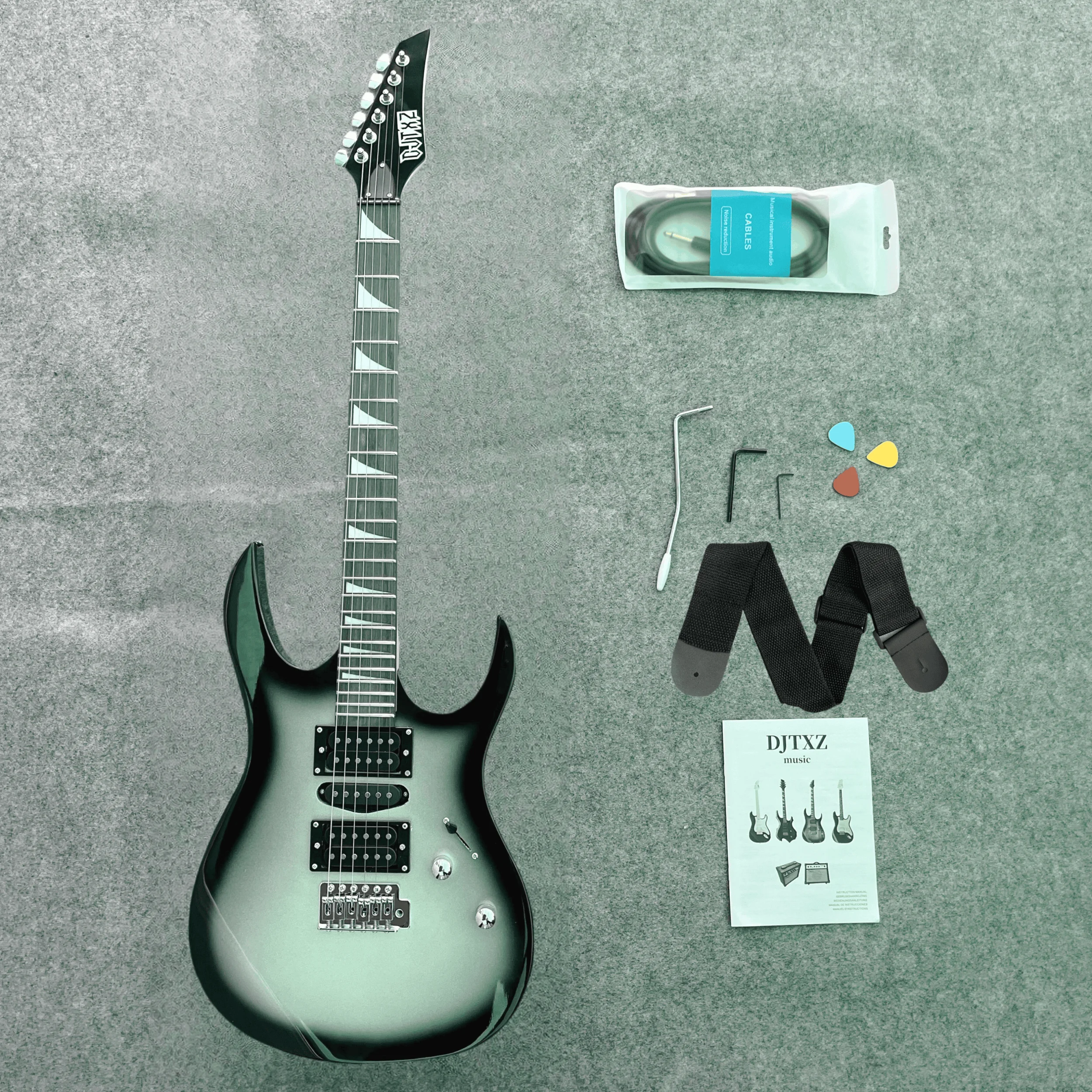 Classic Style 170 Electric Guitar with Black Circle Silver Finish for Professional Performance and Practice 3 kf Sce1dad6264d64e1c8995ed01ec5b7e95E