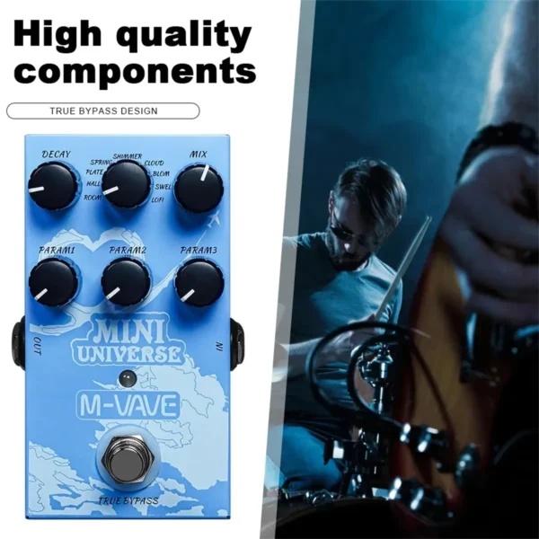 kf-Sd1b793f204804204999e68ec752c74d3A M-VAVE Mini Universe: 9 Modes & Room/Shimmer | Ultimate Live/Studio Reverb FX for Guitar/Bass