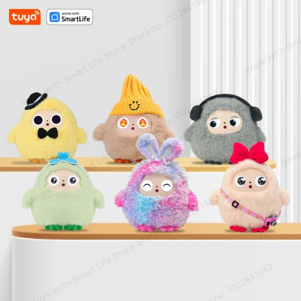 AI Smart Plush Toy with Voice & LED Eyes: Interactive Gift for Kids and Adults - Rechargeable E-Pet with Tuya App Fun Life Experience