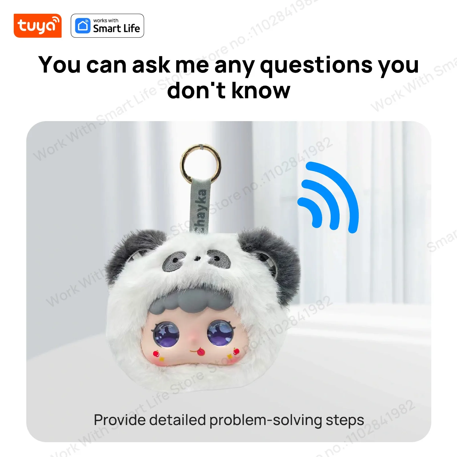 Tuya Smart AI Plush Robot with LED Eyes and Voice Control: Interactive Smart Toy for Kids, USB Rechargeable Companion Perfect for Home and Gift Giving 4 kf Se72641521ec64a509581b3d98a53debam