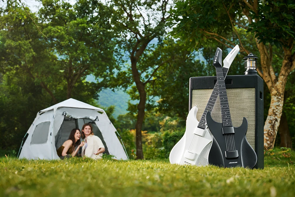 AeroBand Detachable Electric Guitar with Pain-Free Silicone Strings - 9 Sound Styles, Acoustic Bass Mic Port Included 28 kf Sf02e049bdbfa46efa6e103b6b96c2dcb3